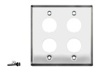 4 Port Industial Wall Plate