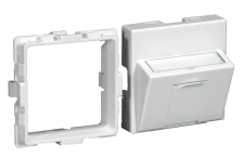 45X45 Angled 1 port Snap-In Bezel, W/4 latches